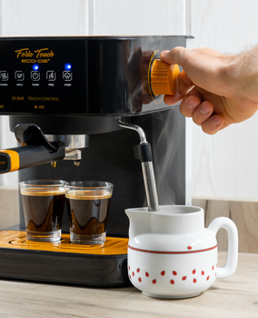 Imagen principal de ECODE Forte Touch Espresso Coffee Maker, 20 Bar, Touch Panel, INOX Structure, Capuccinatore Foam Mouthpiece, 1.6 liters, Express, 1050 Watts ECO-420