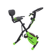 ECO-809 SLIM BIKE bicicleta estática magnética plegable & reclinable con tensores elásticos de resistencia para rutinas de remo y tronco superior